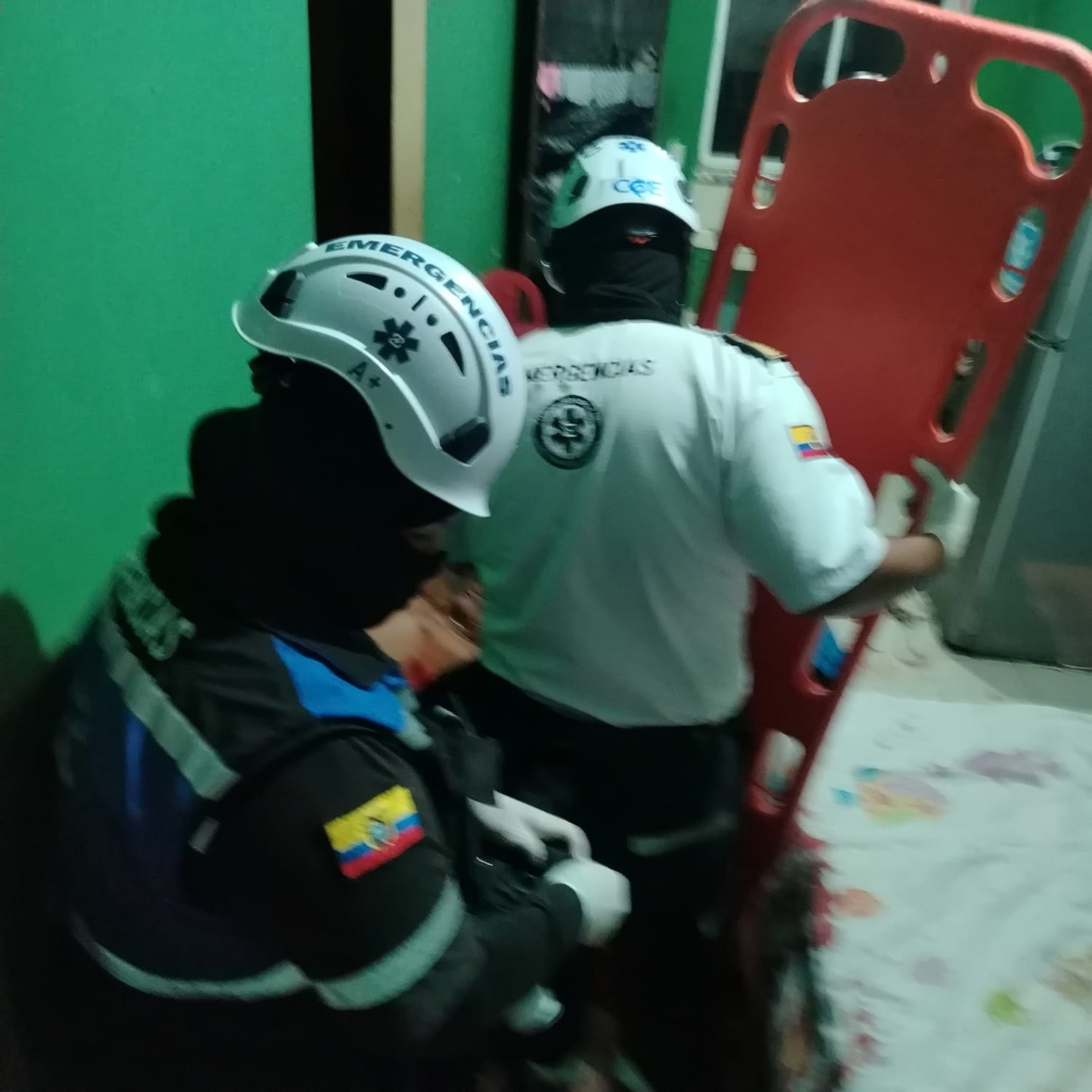 VOLUNTARIOS DE CGE ATENDIERON A PERSONA HERIDA EN CIUDAD VERDE